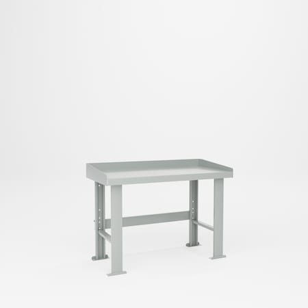 Pucel Steel Workbench, 48 in Wide x 24 in Deep x 32-1/2 in High, Putty B-2448