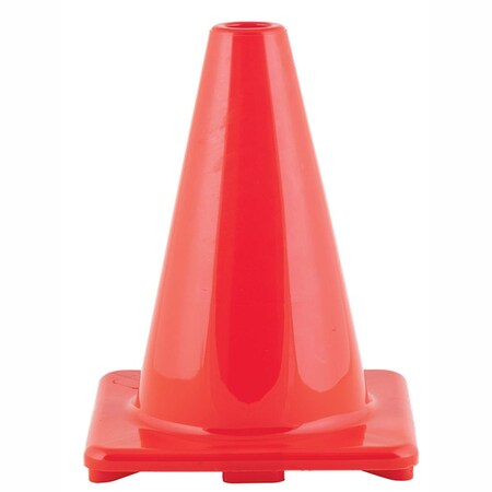Perfectpitch 6 in. Orange Flexible Vinyl Cone Hi Visibility PE285912