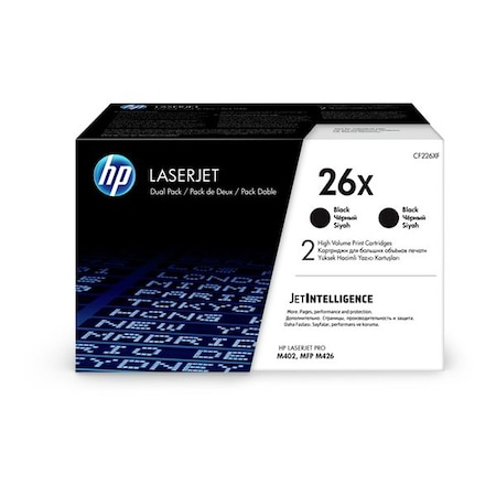 Hp 26X (CF226XD) 2-Pack High Yield Black Original LaserJet Toner Cartridges (2 x 9,000 Yield) CF226XD