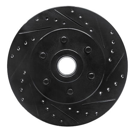 Dynamic Friction Co DFC Brake Rotor - Drilled and Slotted - Black 633-40068R