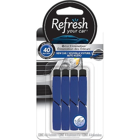 Refresh Air Freshener, Stick, New Car, PK4 RVS205-4AME