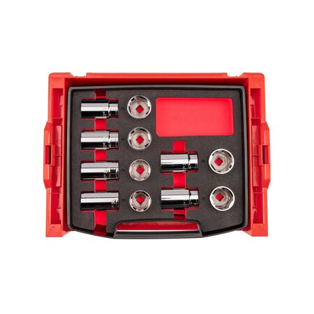 Tekton Socket Set, Steel, 12 Pieces SHD92704