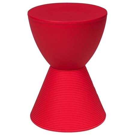 Leisuremod Round 11.75 in W, 16.75 in L, Polypropylene, Red BS12R
