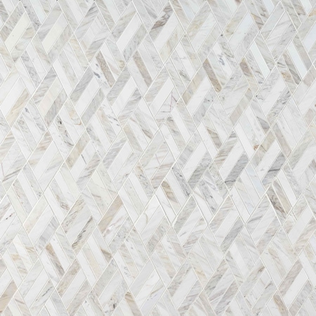 Msi Angora Rhombus 12.45 in. x 10.83 in. x 10mm Polished Marble Mesh-Mounted Mosaic Wall Tile, 10PK ZOR-MD-0514