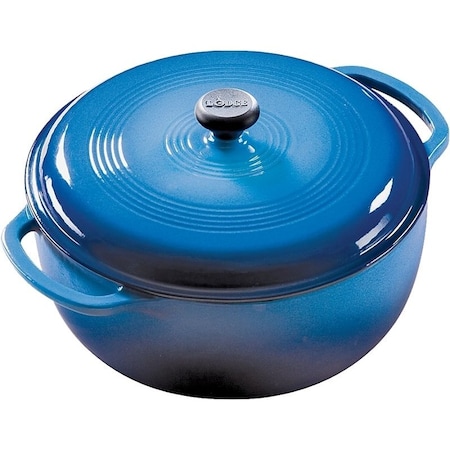 Lodge Lodge EC6D33 Dutch Oven, 6 qt Capacity, Iron, Blue EC6D33