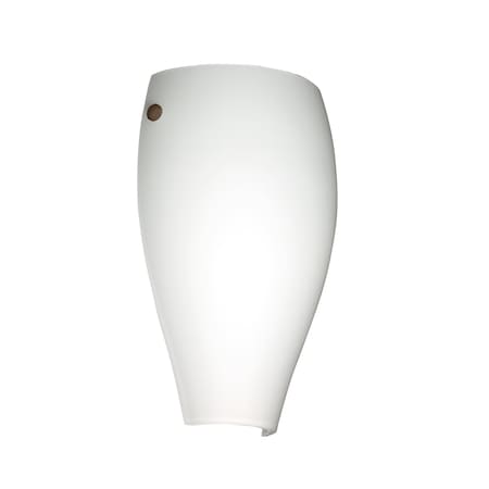 Besa Lighting Chelsea Wall Sconce, Opal Matte, Bronze Cap Finish, 1x8W LED 704307-LED-BR