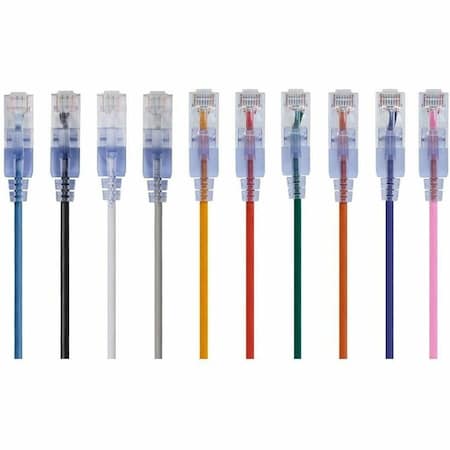 Monoprice SlimRun Cat6A Ethernet Patch Cable - Snagless RJ45_ UTP_ Pure Bare Cop 29474