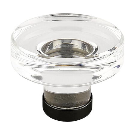 Patioplus 1.25 in. Grayson Crystal Cabinet Knob, Flat Black PA2177988
