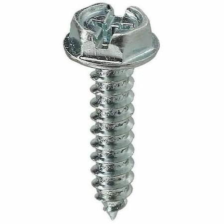 Dottie Sheet Metal Screw, #10 x 1-1/4 in, Zinc Plated Steel Flange Hex Head 100 PK HWSMS10114