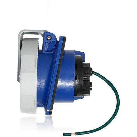 Leviton Pin & Sleeve Receptacle, 30 A, 250V AC, Single Phase, 2 Pole, IEC Grounding, Blue 330R6WLEV