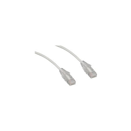 Cable Wholesale Slim Cat6a White Copper Ethernet Cable, 10 Gigabit, 500 MHz, Snagless/Molded Boot, POE 13X6-69110