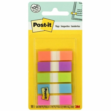 Post-It Page Flags in Portable Dispenser, Assorted Brights, PK100 683-5CB2