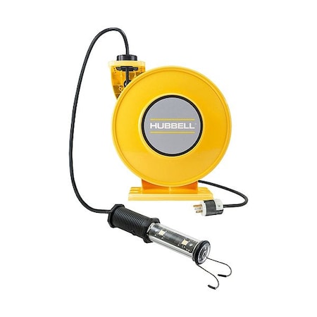 Hubbell Wiring Device-Kellems Extension Cord Reel, Ylw, 35 ft, 16 AWG HBLI35163LEDY