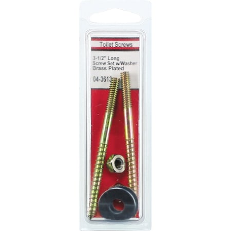 Westlake Pipe & Fittings 1/4''x3-1/2''Die Cast Metal Toilet Screws 4/1/3613