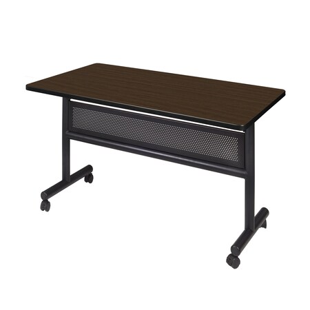 Regency Kobe Flip-Top Training Nesting Table W/ Modesty Panel, 48 in W, 30 in L, Neo Walnut MKFTM4830NW
