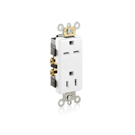 Leviton Commercial Grade Decora Receptacle, 15 Amp, 125/250 Volt 16292-W