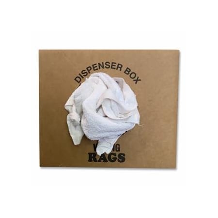 Spilfyter Bar Mop Rags, Box, 50 lb, Cotton, White, 50PK 920-WN3100W-50