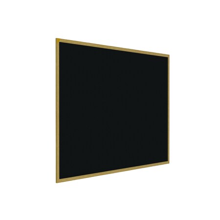 Ghent Recycled Bulletin Board, Oak Wood Frame, 4'H x 4'W, Black WTR44-BK