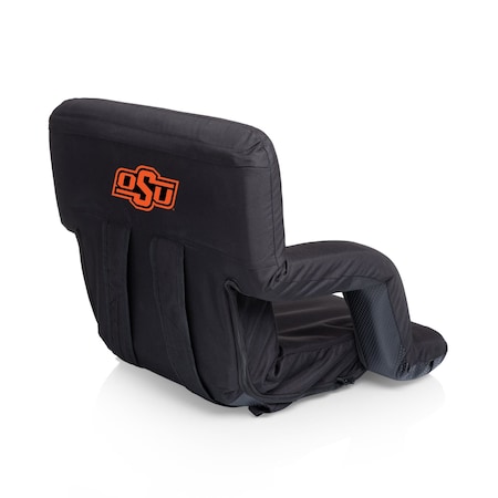 Picnic Time Family Of Brands NCAA Oklahoma State Cowboys Ventura Reclining Stadium Seat with Back Support 618-00-179-464-0