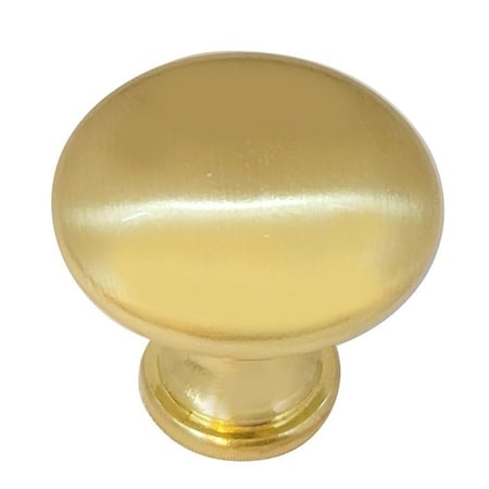 Laurey Hollow Cabinet Knob, 1.14 in Projection, Steel, Satin Brass 54604