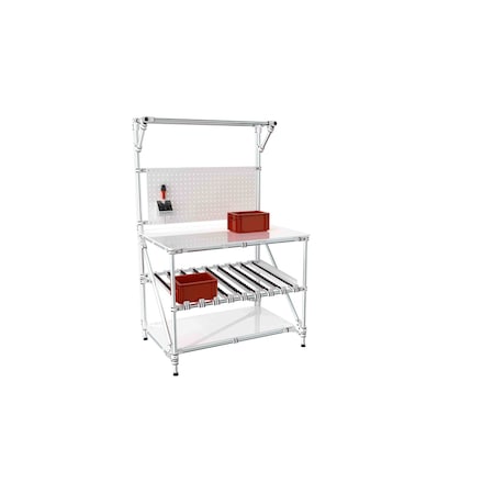 Trilogiq Workbench With Tool Holder Board, Top Structure, Fifo And Storage Level. 89-8