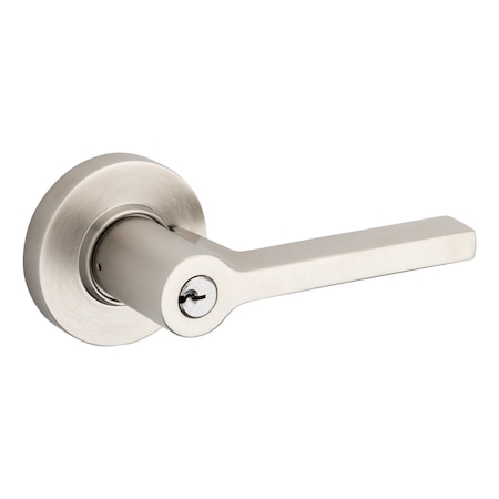 Baldwin Baldwin 5260 Right Hand Square Lever with Round Rose Emergency Egress Keyed Entry Lifetime 5260056RENT