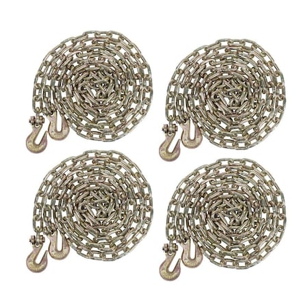 Mytee Products G70 Binder Chain Grade 70 Truck 5/16inX20ft w/grab hooks, 4PK CH51620x4