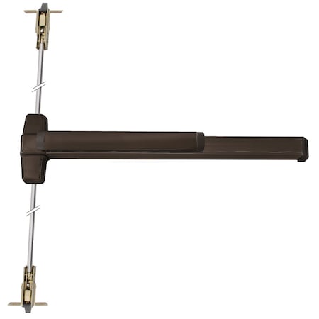 Von Duprin Grade 1 Concealed Vertical Rod Exit Bar, Dark Bronze Anodized Aluminum QEL9947NL-OP 3 313