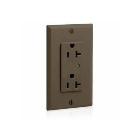 Leviton Surge Protector Receptacle, 20 Amp, 125 Volt, 5-20R NEMA, Brown 5380