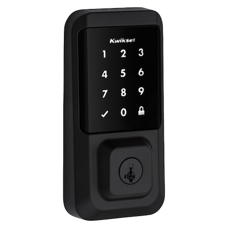 Kwikset Touchscreen Wi-Fi Enabled Smart Lock, Keyless Key, AAA Grade, Zinc, Matte Black 939 WIFI TSCR 514