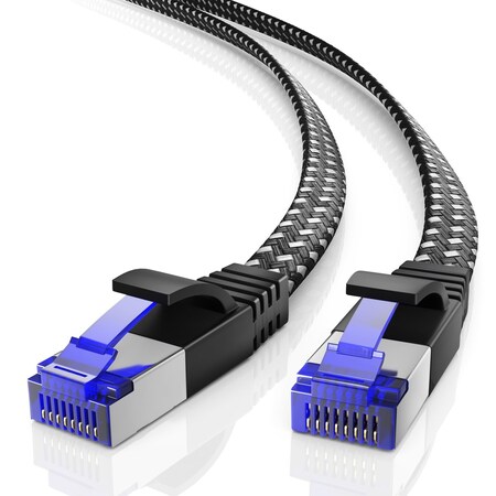 Maximm 15ft Cat7 Shielded Ethernet Cable 10Gbps 600MHz, Black C7F-15FT-BKBRD