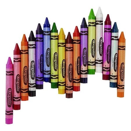Crayola Wax Crayons, Non-Erasable, 1/2", PK256 52-8039