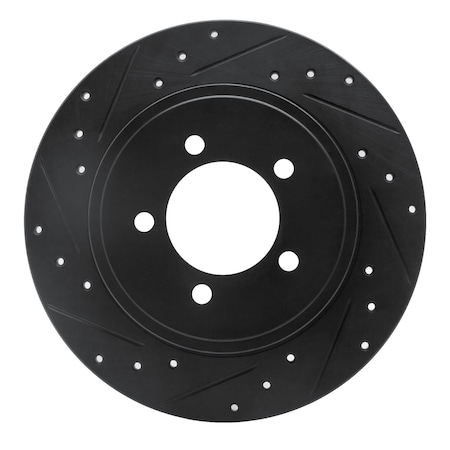 Dynamic Friction Co DFC Brake Rotor - Drilled and Slotted - Black 633-54178L