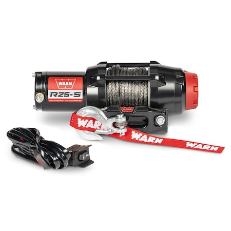 Warn Vehicle Mounted Recovery Winch 12 Volt Electric 2500 Lb Capacity Synthetic Rope 110020