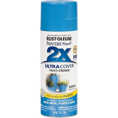 Rust-Oleum Painter's Touch 2X Ultra Cover Satin Oasis Blue 12 Oz. Spray 277991