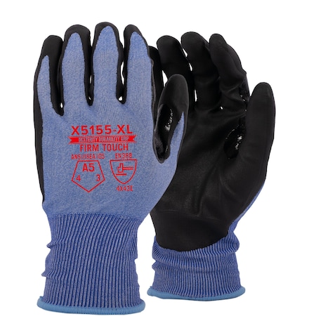 Firm Touch ANSI Cut A5, ABR 4, PUN 3, Premium 21G M, 12PK X5155 M