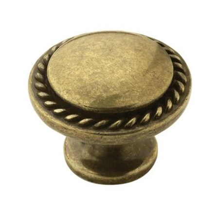 Amerock 1.12 in. Knob Rope, Burnished Brass A53001 BB