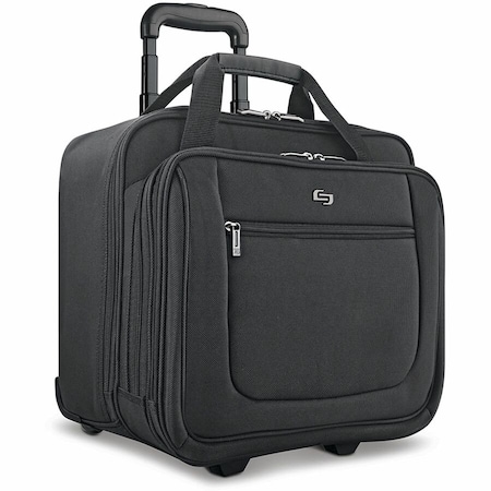 Solo New York Rolling Carrying, Fits 17.3'' Laptops, 14'' x 16.8'' x 5'', Black PT1364