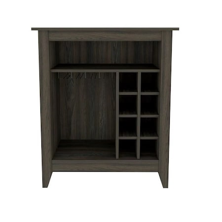 Homeroots Espresso Bar Cart With Wine Storage 478381