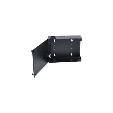 Cable Wholesale Fiber Wall Mount Enclosure, Holds 2 Adapter Plates, Black 61F2-00220