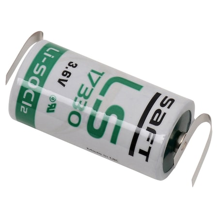 Saft LS17330-CNR Lithium Battery  3.6V 2000mAh With Soder Tabs LS17330-ST