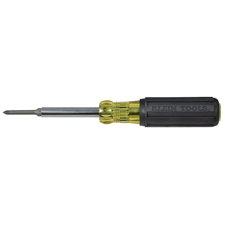 Klein Tools Multi-Bit Screwdriver, 1/4 in, 5/16 in Drive Size, Phillips, Slotted Style, 4-Piece 32559