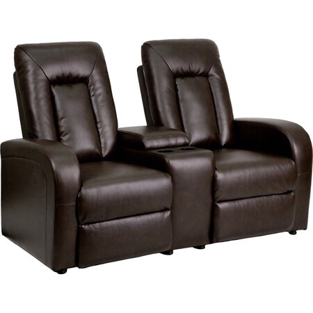 Flash Furniture Recliner, 38" to 68" x 43-1/2", Upholstery Color: Brown BT-70259-2-BRN-GG