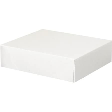 Partners Brand 11 1/8 in x 9 1/2 in x 3 in Stationery Folding Cartons, White, Fiberboard, 150 PK S6