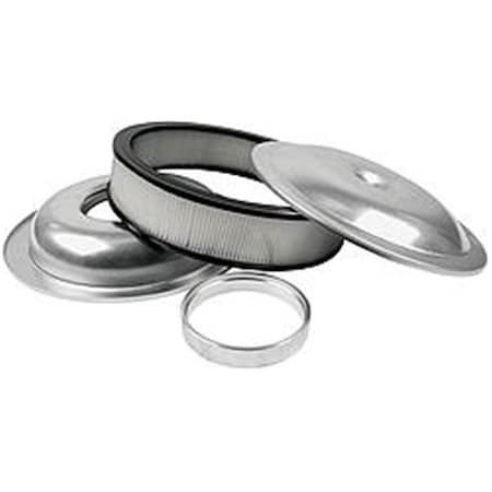 Allstar Performance 14 in. Lightweight Air Cleaner Kit 4 in. Paper Element, Plain ALL25914