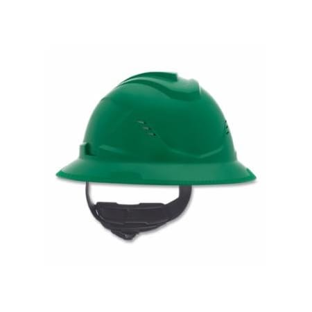 V-Gard C1 Hard Hat, Fas-Trac III 4 Point Ratchet, Vented, Green 454-10215831