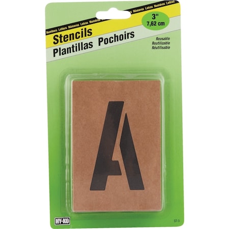 Hy-Ko 3'' Letter Number & Symbol Stencil Set ST-3
