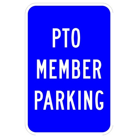 Sign Solutions Usa Parking Sign, 12 in W, Aluminum Sign, Blue DCS06HWT1218CUS00177