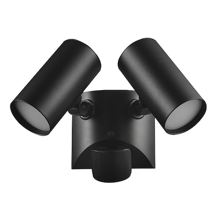 Globe Electric globe Architectural Security Light, LED Lamp, Bright White, 2000 Lumens, 4000K Color Temp, Black Fixture 17000205