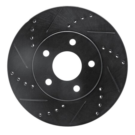 Dynamic Friction Co DFC Brake Rotor - Drilled and Slotted - Black 633-47033L
